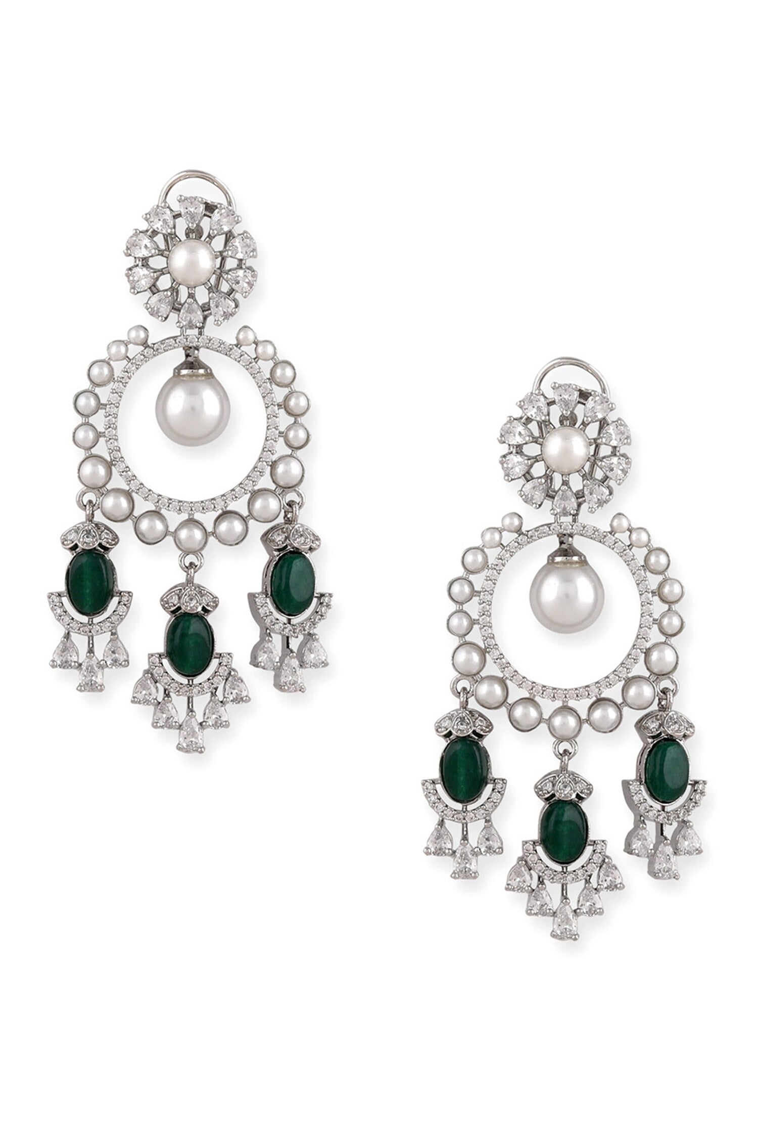 Stone Drop Dangler Earrings 