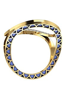 Two-Tone Finish Round-Shaped Diamond 3-in 1 Ring