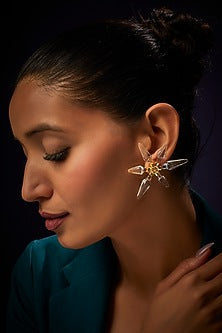 Gold Finish Stud Earrings