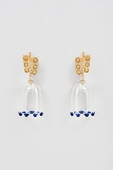 Gold Finish Dangler Earrings
