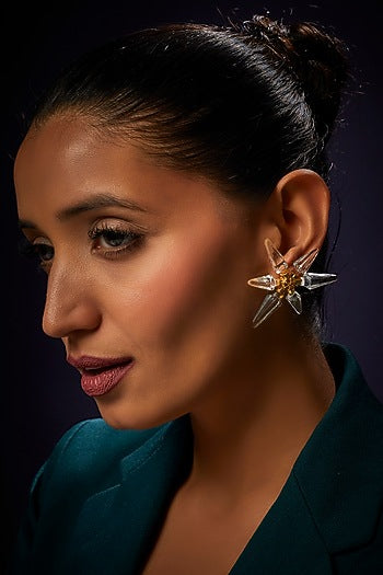 Gold Finish Stud Earrings