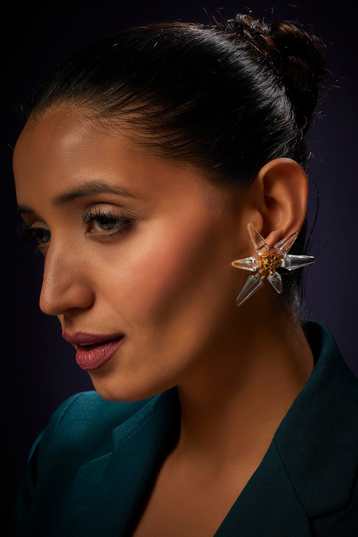 Gold Finish Stud Earrings