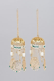 Gold Finish Kaleeras With Colorful Beads