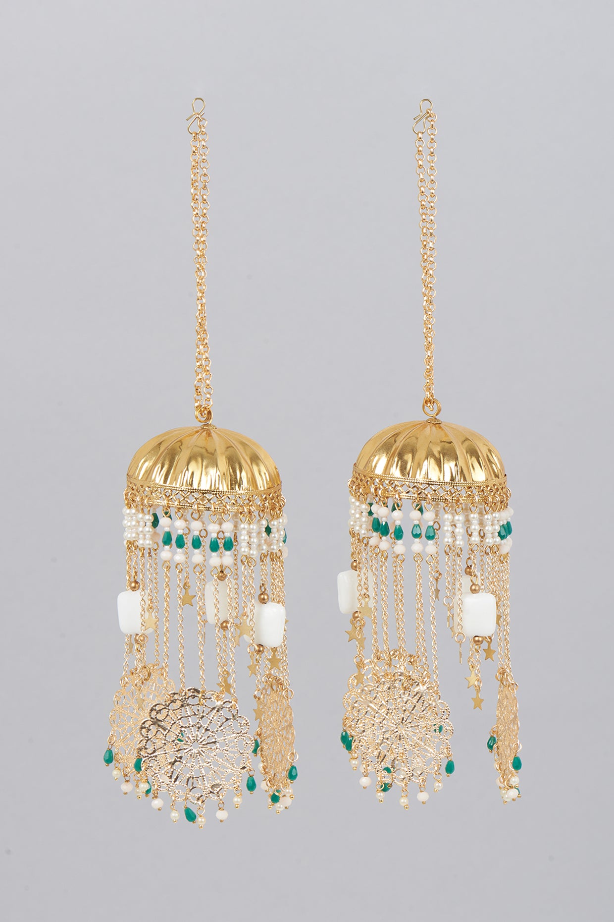 Gold Finish Kaleeras With Colorful Beads