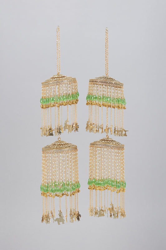 Gold Finish Double Layered Kaleeras