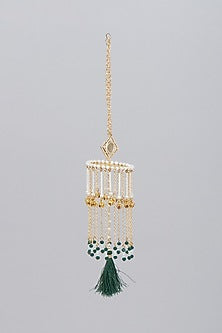 Gold Finish Kaleeras With Colorful Beads & Ghungroo