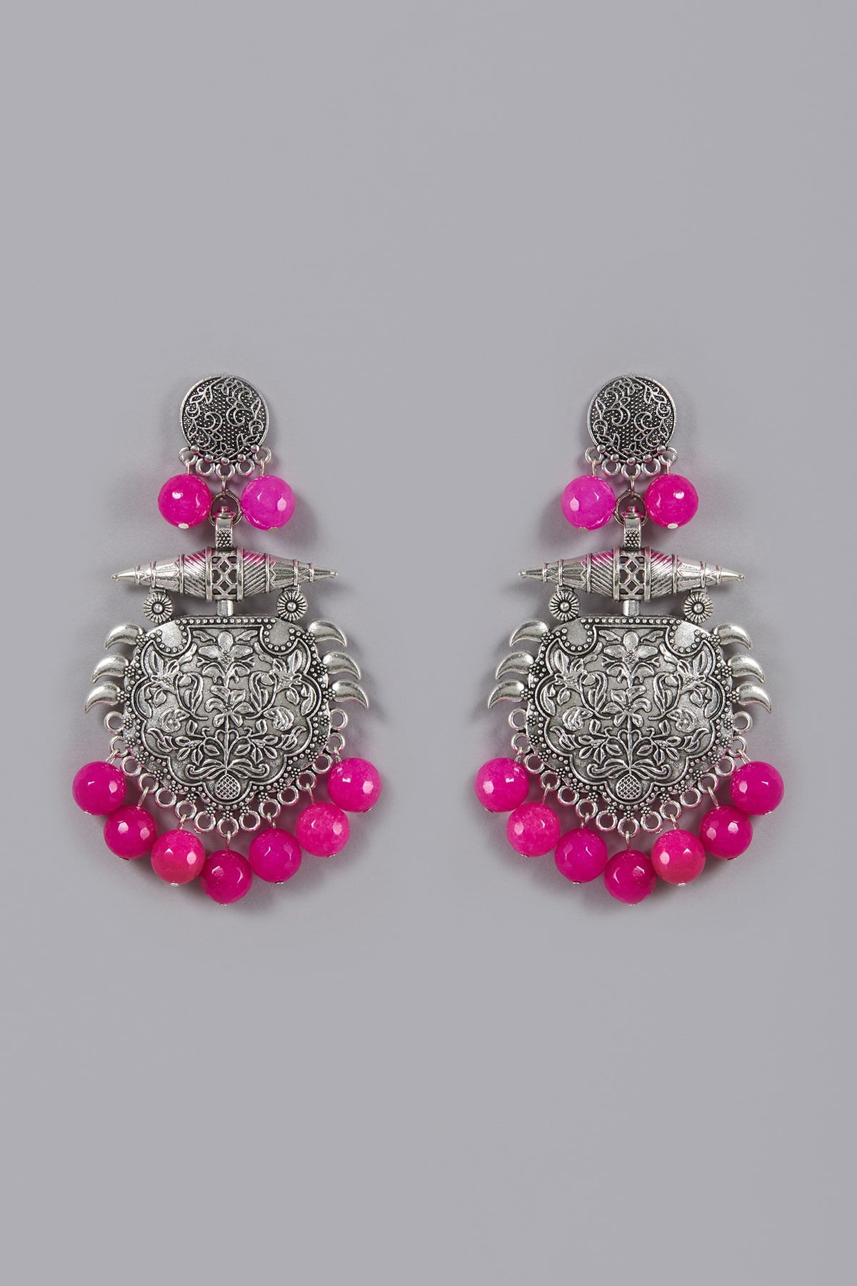 Oxidised Finish Dangler Earrings