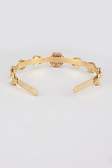 Gold Finish Kundan Polki Hairband