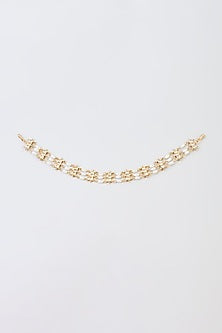 Gold Finish Kundan Polki Sheeshphool