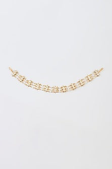 Gold Finish Kundan Polki Sheeshphool