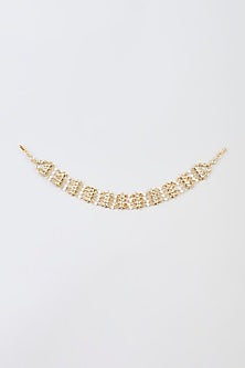 Gold Finish Kundan Polki Sheeshphool