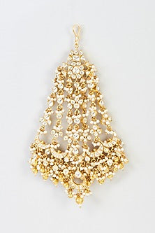 Gold Finish Kundan Polki Pasa