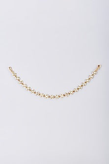 Gold Finish White Mother Of Pearl Sheeshphool