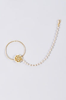 Gold Finish Kundan Polki Nath