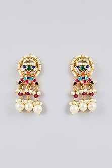 Gold Finish Kundan Polki Choker Necklace Set