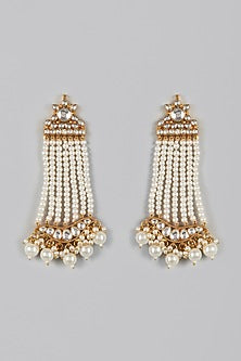 Gold Finish Kundan Earrings