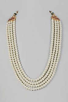 Gold Finish Pearls Mala