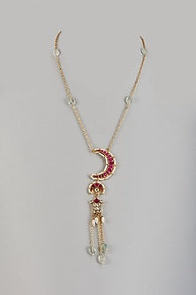 Gold Finish Kundan Polki Long Necklace