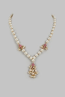 Gold Finish Kundan Polki Long Necklace