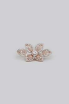 White Finish Zircon Ring