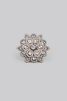 Two Tone Finish Zircon Ring