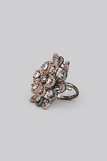 Two Tone Finish Zircon Ring