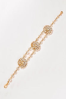 Gold Finish Kundan Polki Sheeshphool