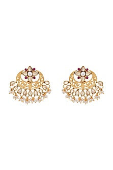 Gold Plated Pearl Garima Earrings