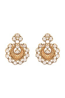 Gold Plated Crystal Rekha Earrings