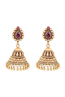 Gold Plated Bahana Jhumki Earrings