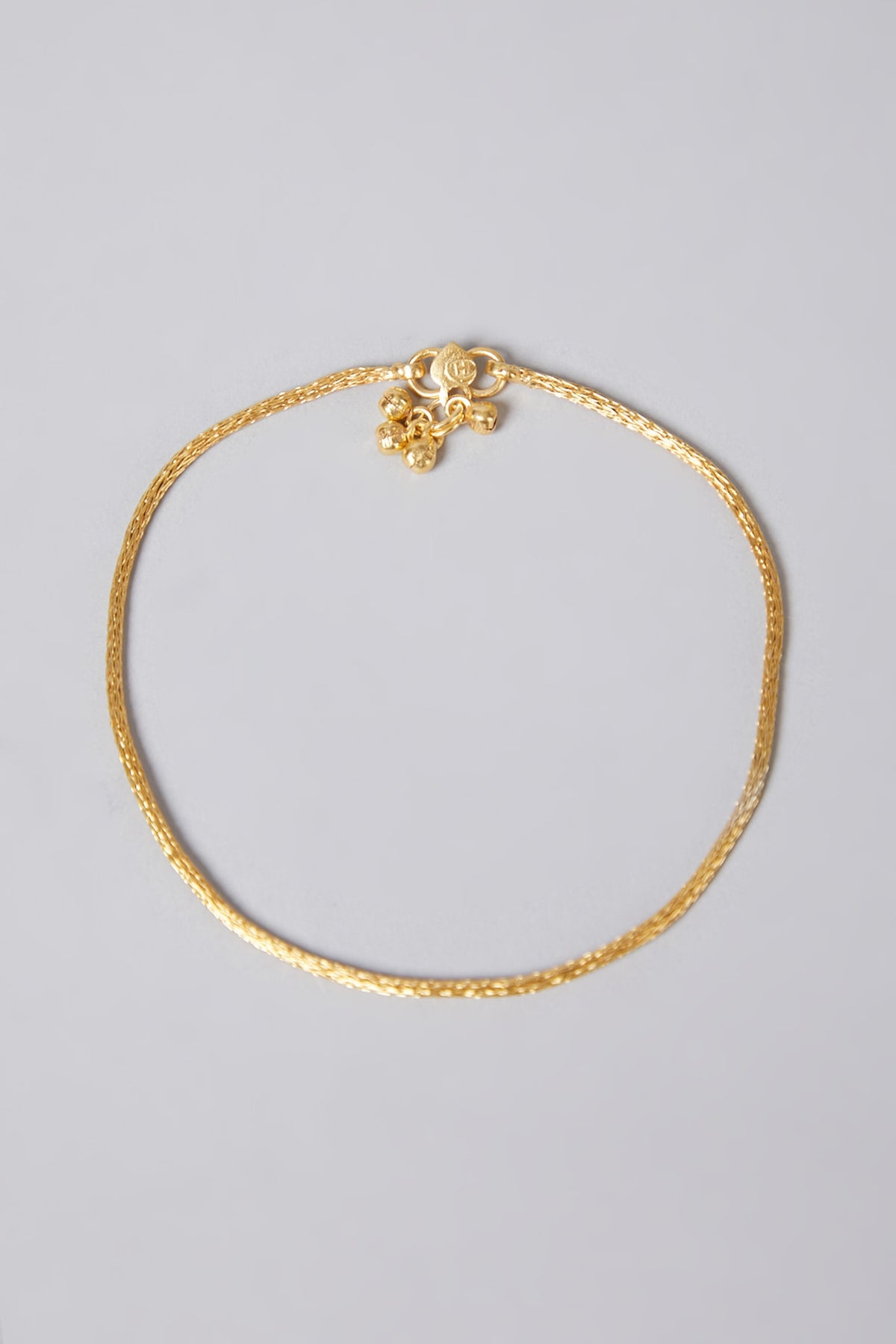 Gold Finish Anklets In Sterling Silver