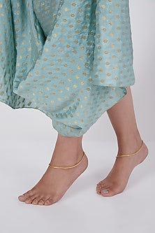 Gold Finish Anklets In Sterling Silver