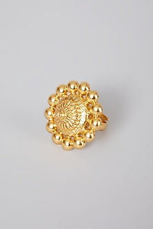Gold Plated Ring In Sterling Silver