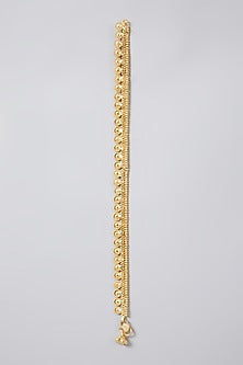 Gold Finish Elegant Anklets In Sterling Silver