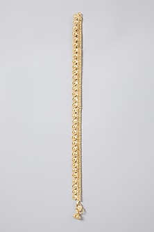 Gold Finish Elegant Anklets In Sterling Silver