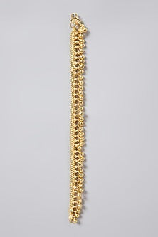 Gold Finish 92.5 Sterling Silver Anklets In Sterling Silver