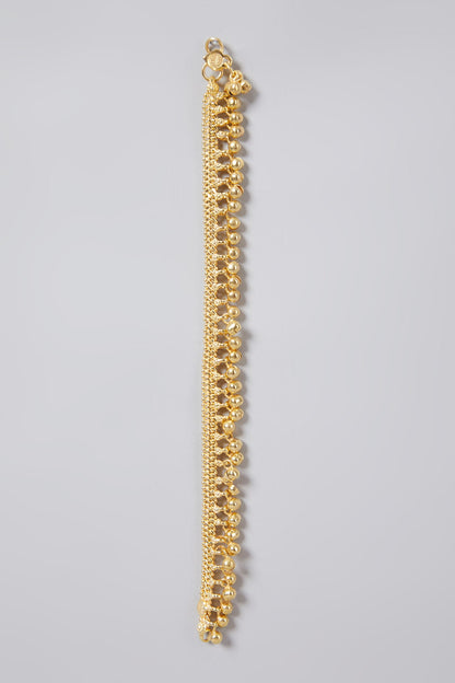 Gold Finish 92.5 Sterling Silver Anklets In Sterling Silver