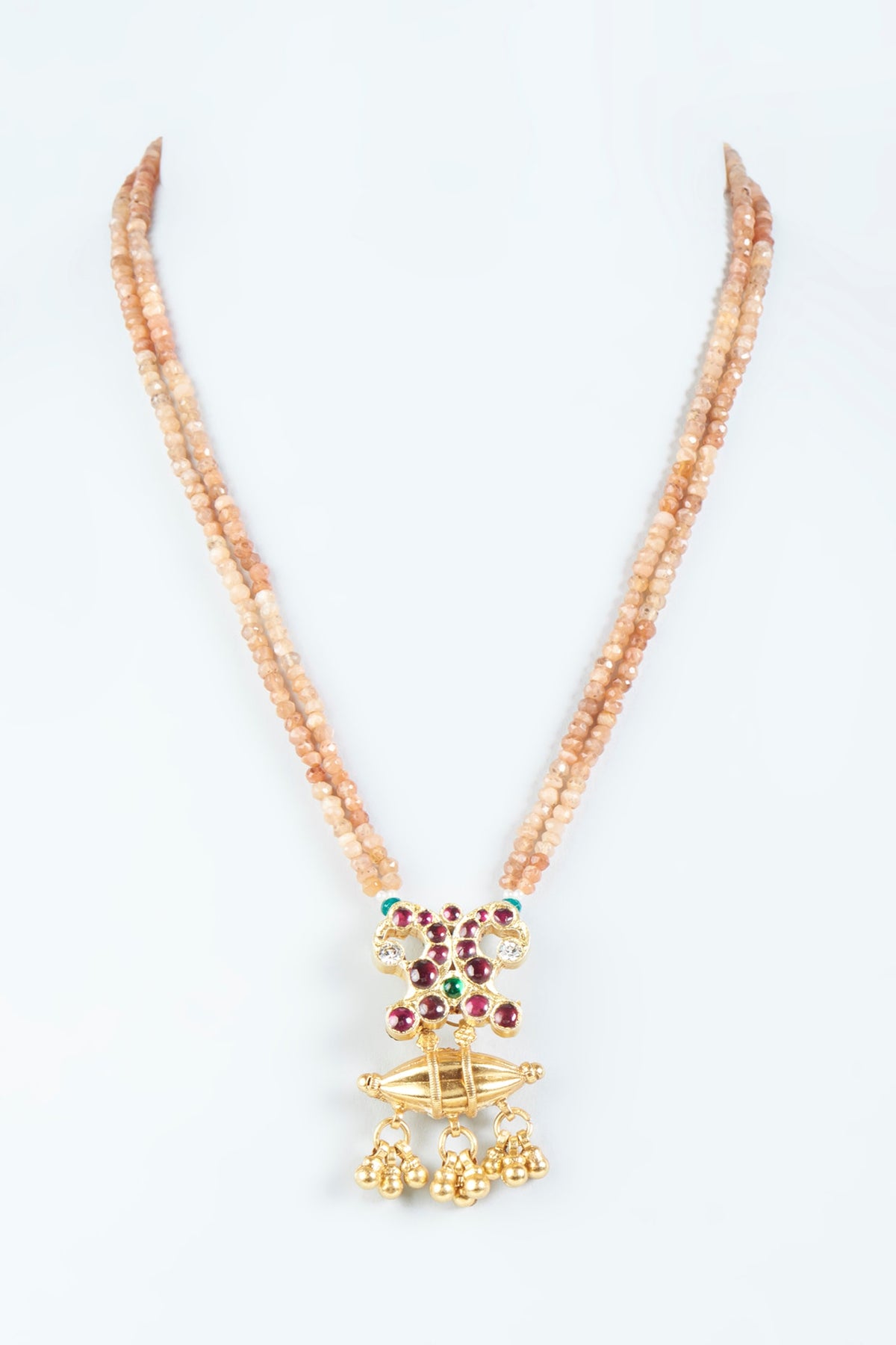 Gold Finish Necklace In Sterling SIlver