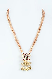Gold Finish Necklace In Sterling SIlver