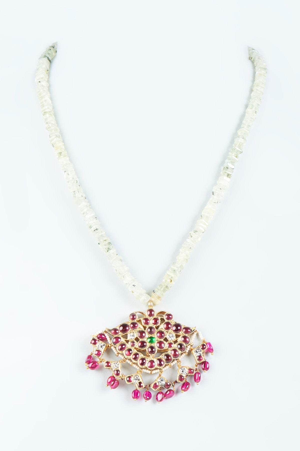Gold Finish Necklace In Sterling Silver