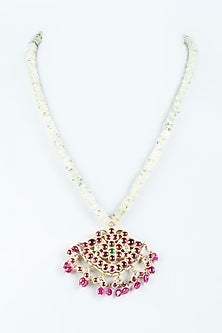 Gold Finish Necklace In Sterling Silver