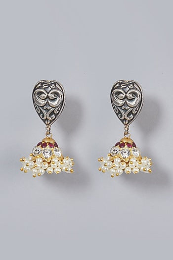 Silver & Gold Finish Earrings