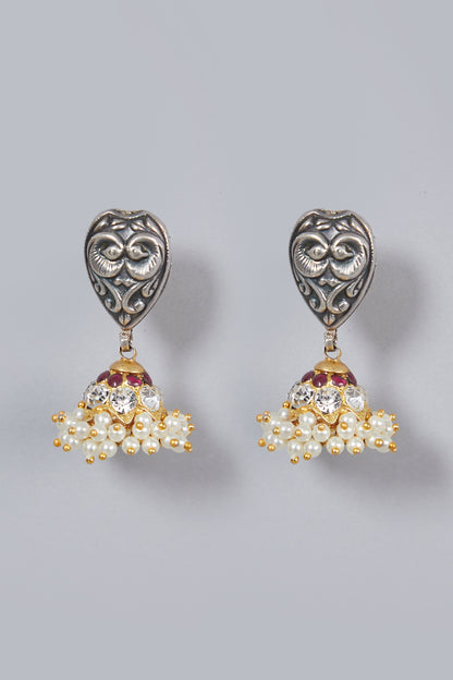 Silver & Gold Finish Earrings