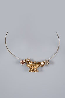 Gold Finish Choker Necklace