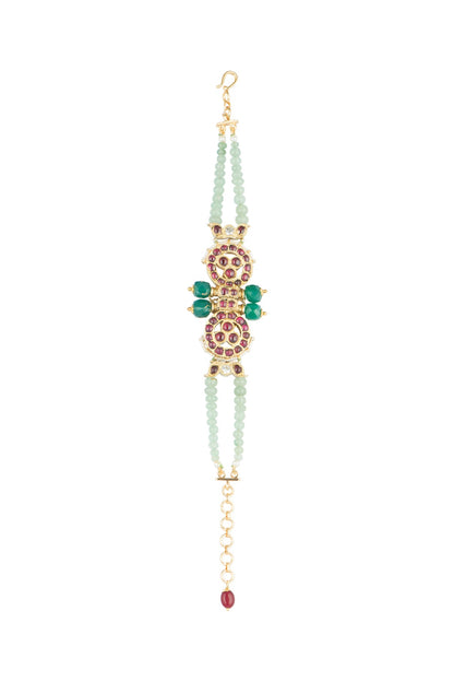 Gold Plated Precious & Semi-Precious Stones Bracelet