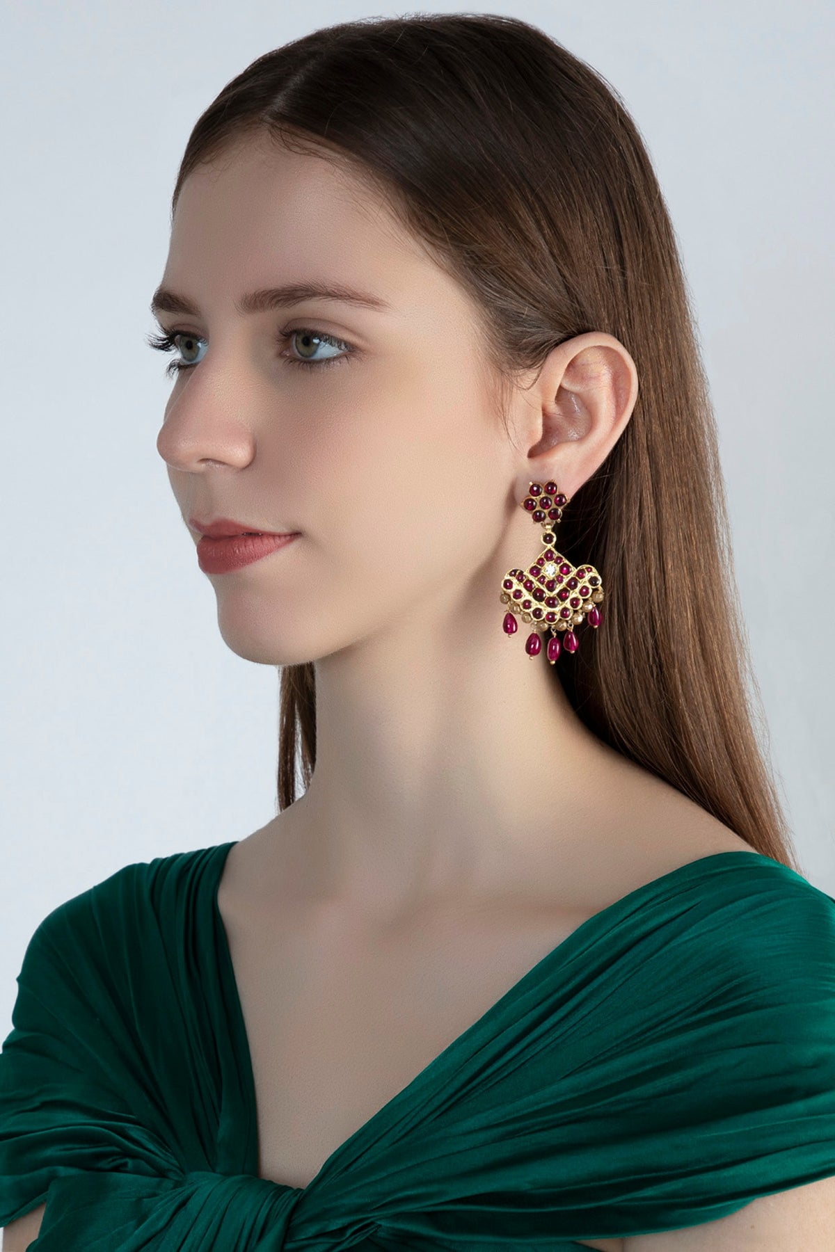Gold Plated Precious & Semi-Precious Earrings