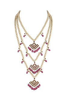 Gold Plated Pearl Necklace In Sterling Silver
