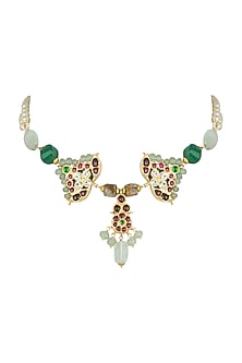 Gold Plated Handcrafted Necklace In Sterling Silver