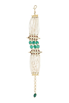 Gold Plated Handcrafted Bracelet In Sterling Silver