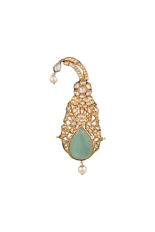 Gold Finish Kalgi Brooch